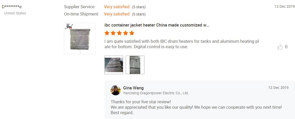 drum heater feedback from DragonPower customer 11